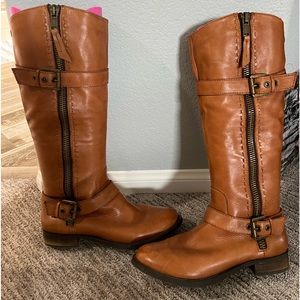 Sonnya brown leather boots. Size 8.5